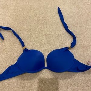Blue bikini top